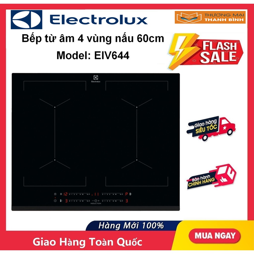 Bếp từ âm kính 4 vùng nấu 60cm ELectrolux EIV644