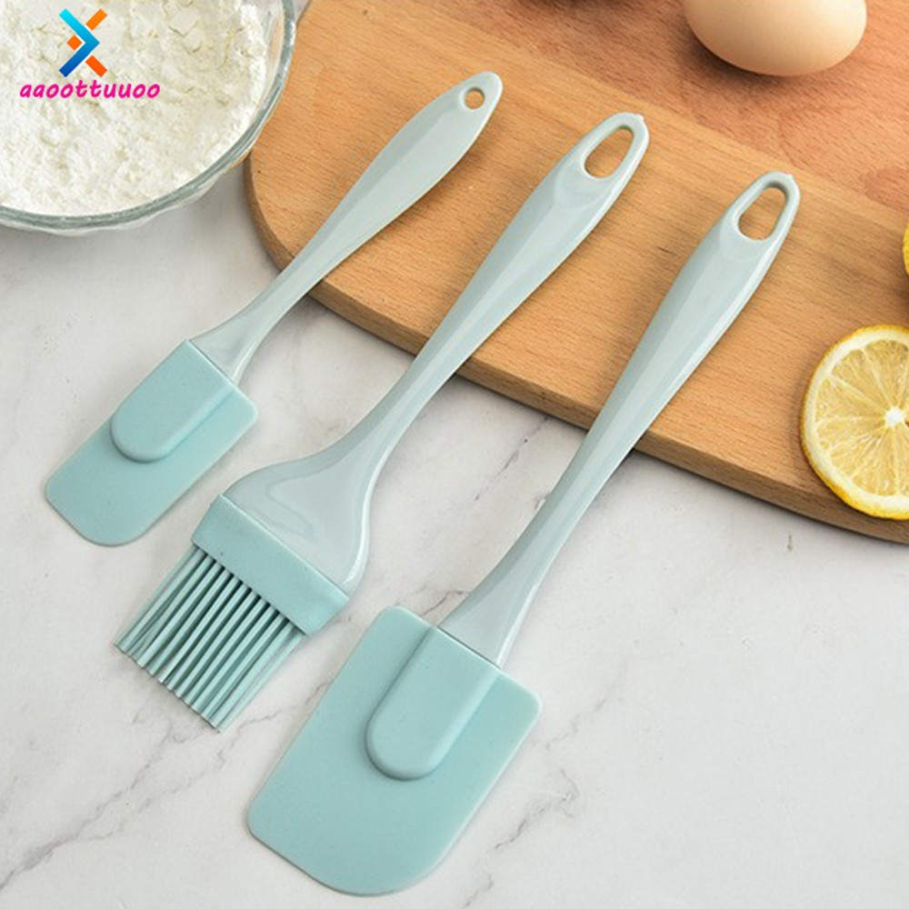 Bộ 3 Cây Vét Bột/Phết Dầu Làm Bánh/Nướng BBQ Bằng Silicone