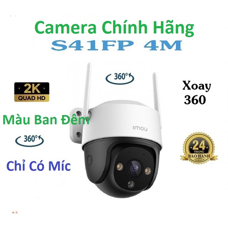 Camera ngoài trời S21FP, F41FP 1080P 4MP 2K quay 360 Hàng Chính Hãng