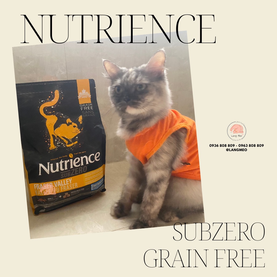Thức ăn khô NUTRIENCE SUBZERO GRAIN FREE cho mọi giống mèo ở mọi lứa tuổi