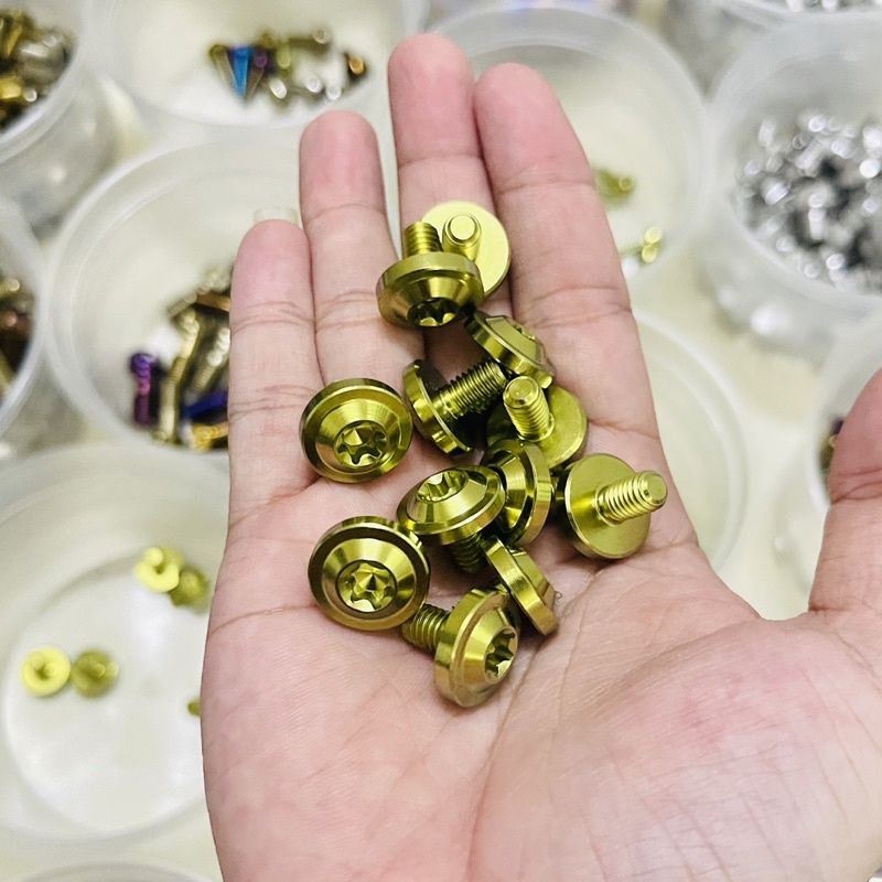 Ốc titan 6li10 dù dày gắn che sên , dàn áo , carte , nón sơn... cực đẹp