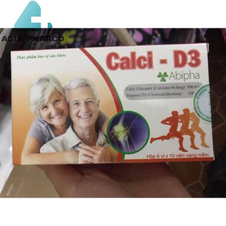 Calci - D3 Abipha Bổ sung canxi vitamin D giúp phát triển xương, răng cho trẻ em. Tăng canxi cho phụ nữ có thai
