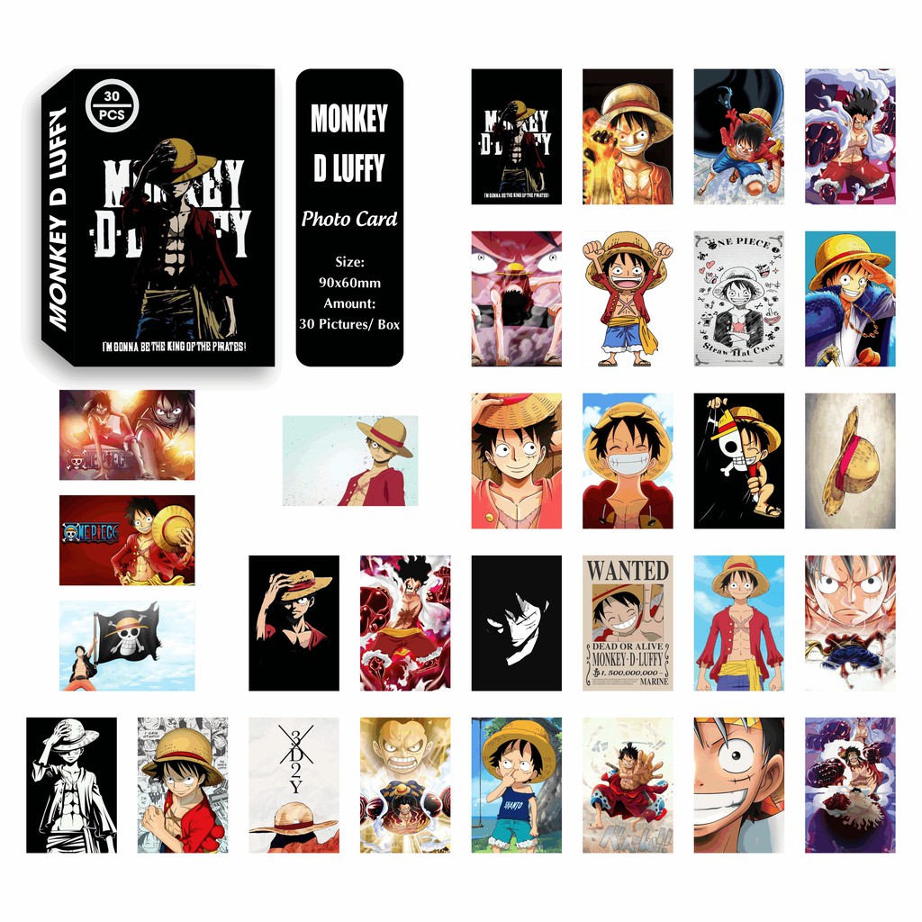 Bộ 30 Tấm Hình Anime One Piece - Onepiece - Vua Hải Tặc - Đảo Hải Tặc - Luffy Mũ Rơm - Strawhat Pirates Nhiều Mẫu