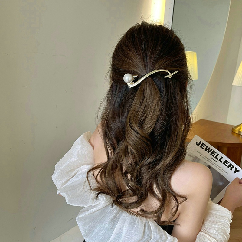 Kẹp Tóc Đính Ngọc Trai Thời Trang Cho Nữ