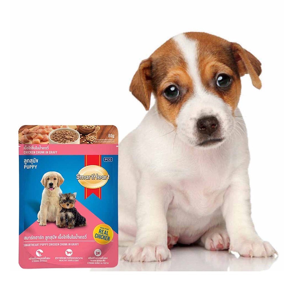 Pate cho Chó Con SMARTHEART PUPPY vị Gà Nấu Sốt gói 130Gr | Vie PETSHOP