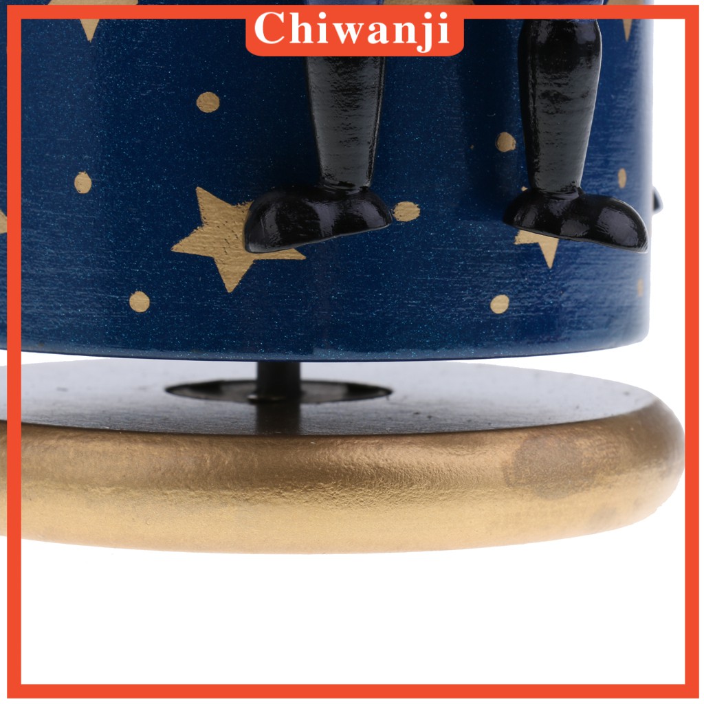 [CHIWANJI] Exquisite Painted Handcraft Wooden Nutcracker Music Box Gift Home Decor Display