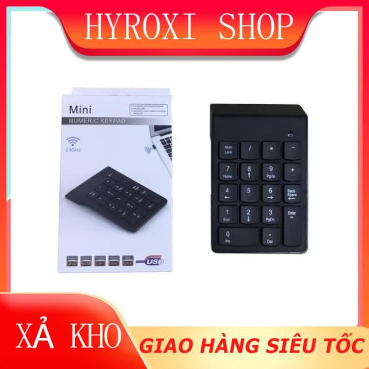 Bàn phím số rời không dây Wireless 2.4 GHz cho Laptop Máy tính Numpad K07 HYROXISHOP