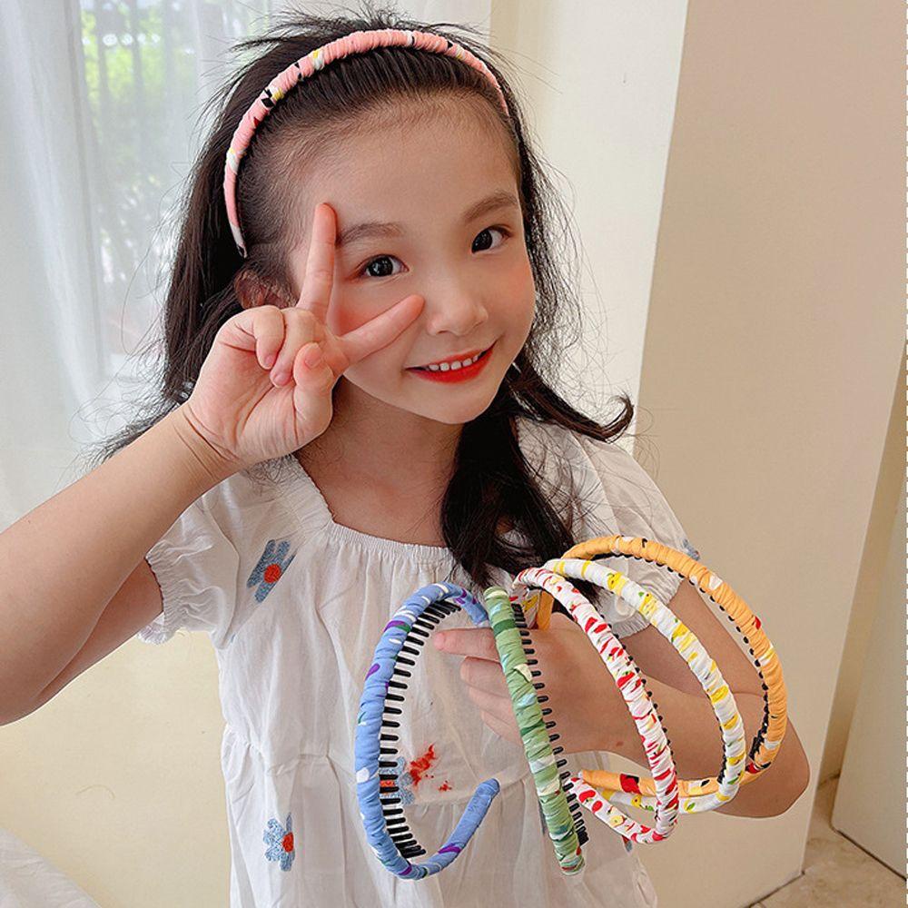 Băng Đô Cài Tóc Răng Cưa In Họa Tiết Hoa Nhiều Màu Sắc 26Ede Quà Tặng Cho Bé