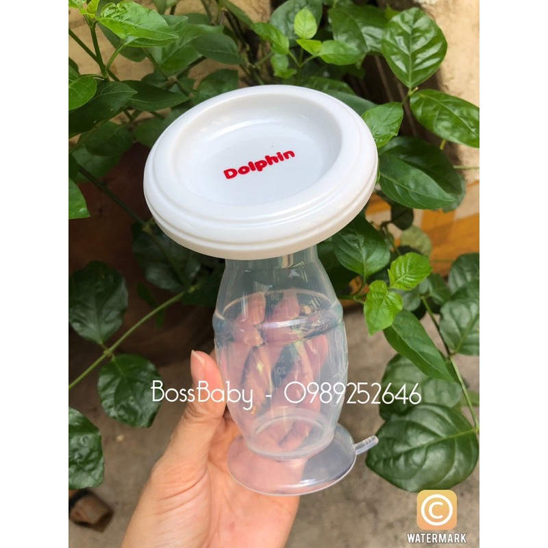 Cốc hút và hứng sữa silicone Dolphin