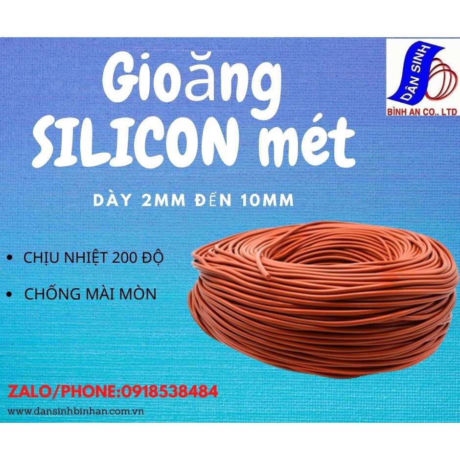 Gioăng SILICON VMQ dạng Mét độ dày từ 2mm-7mm