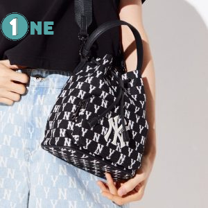 ( Chuẩn Hãng ) Túi Rút MLB NY Monogram Bucket Bag New York Yankees Full Tag Mac
