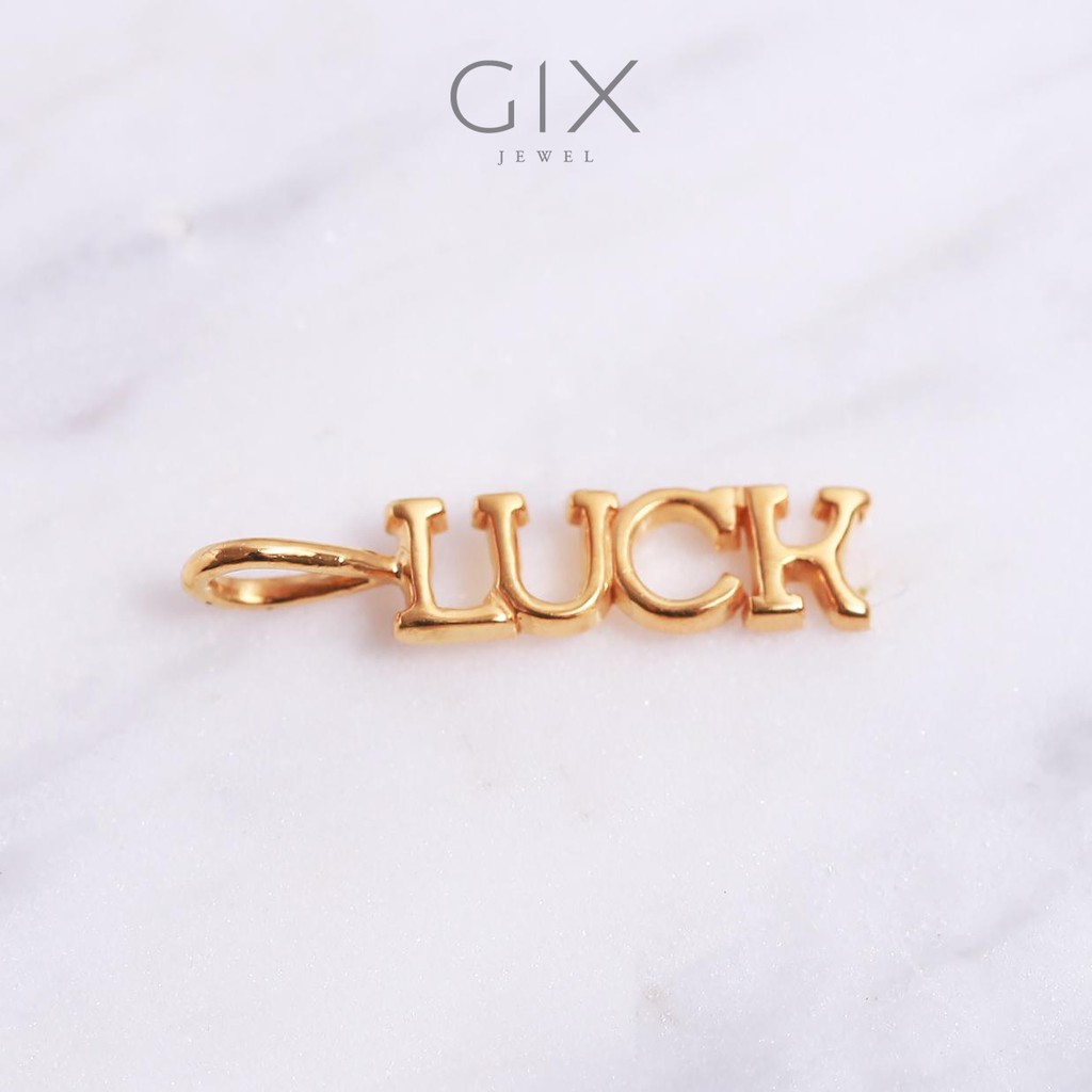 Mặt dây chuyền bạc mạ vàng cho nữ Luck may mắn tinh tế Gix Jewel SPGMDC11