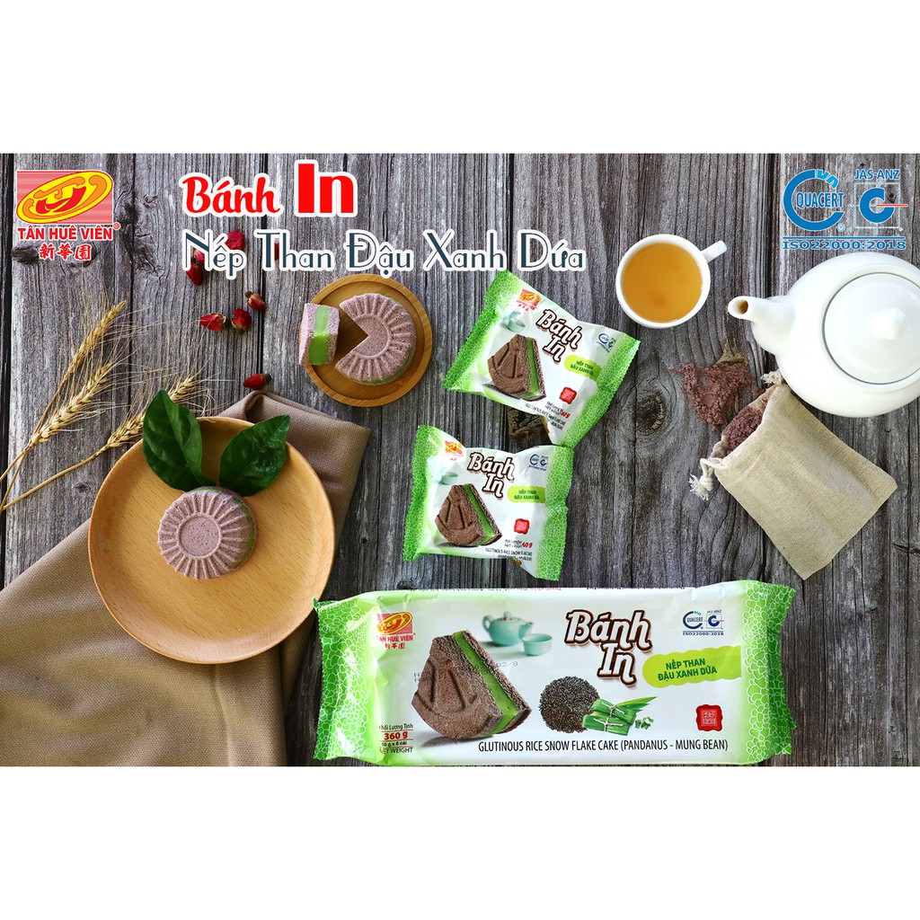 Bánh In Nếp than Dứa Tân Huê Viên (360g)