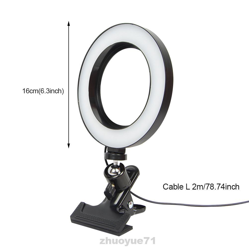 6.3inch Makeup Dimmable Laptop Live Streaming For Desk Zoom Meeting LED Selfie Ring Light