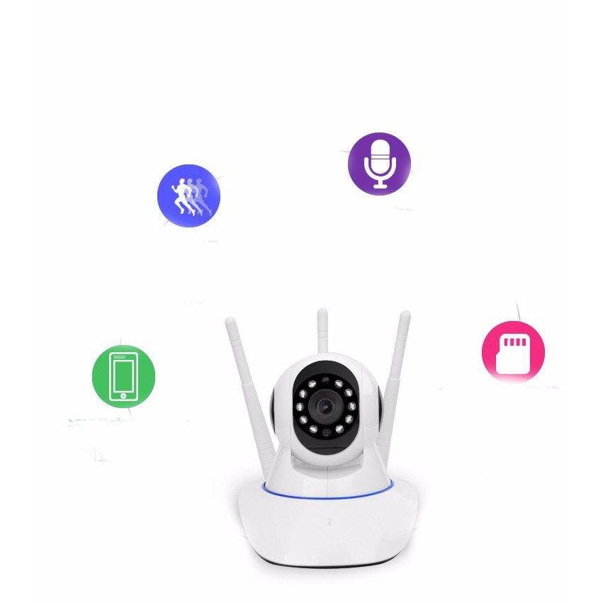 CAMERA IP WIFI LIVEYES 3 ANTEN QUAN SÁT XOAY NGANG DỌC XEM TRÊN ĐIỆN THOẠI RÕ NÉT