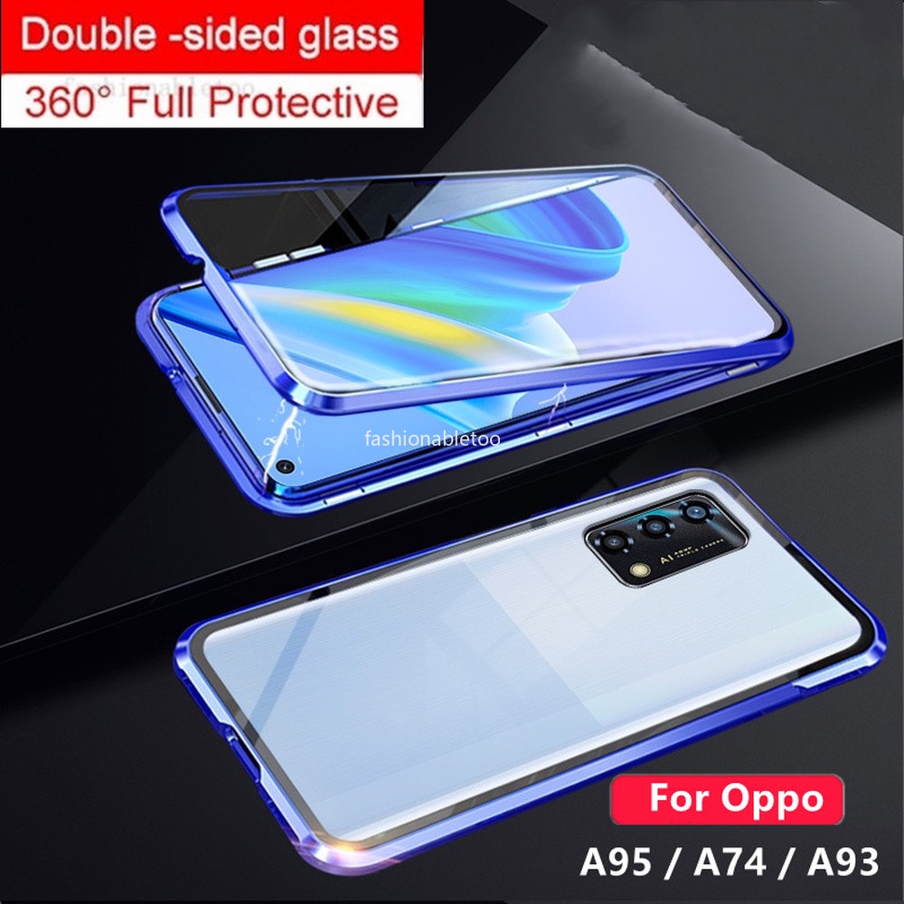 Ốp Điện Thoại Kính Cường Lực Cứng Hai Mặt Cho Oppo A74 / 95 / 94 / 93 / 93S / 54 / 55 / 16 / 15 / 15S / 74 / 95 / 94 / 93 / 54 / 55 /