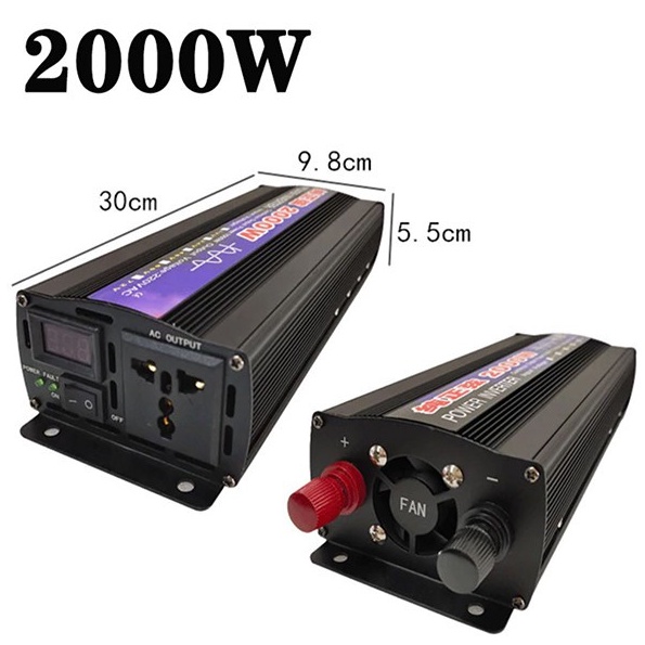 Bộ đổi nguồn kích điện 24V-220V 2000W sin chuẩn tinh khiết