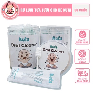 Rơ lưỡi tưa lưỡi cho bé KUTA, dệt sợi cotton 100%, mềm mại, kháng khuẩn, an toàn và sạch sẽ [Hộp 30 chiếc]