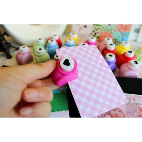 Dụng cụ bấm giấy tạo hình mini dùng làm đồ thủ công với 16 kiểu lựa chọn