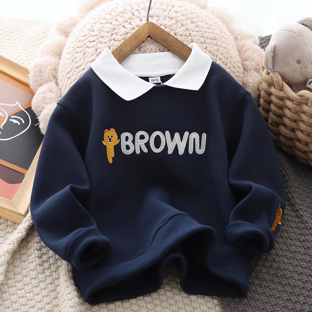 Áo sweater có cổ thời trang thu đông mới dành cho bé trai 2021