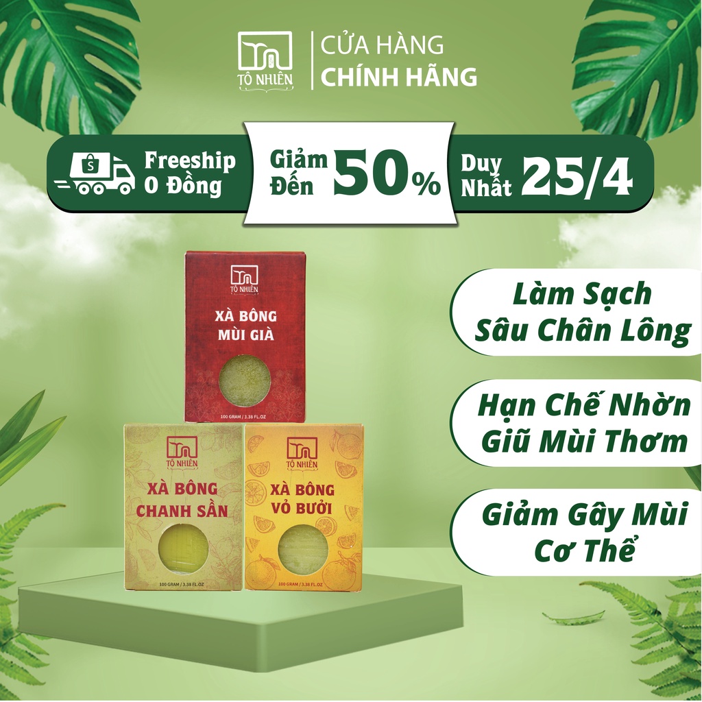 Xà bông thảo dược Tô Nhiên giảm mụn lưng giúp trắng da, ngăn ngừa viêm lỗ chân lông 100g | BigBuy360 - bigbuy360.vn