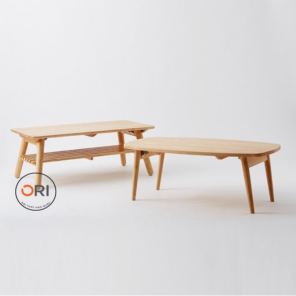 BÀN SOFA/ BÀN ĂN GIA ĐÌNH BẰNG GỖ CHÂN GẤP GỌN - B TABLE - NATURAL