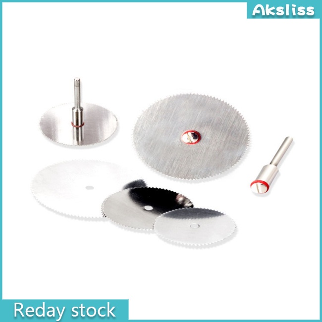 Set 6 Đĩa Cắt Kim Loại Kèm 1 Trục Cho Máy Cắt Dremel 16 18 22 25 32mm