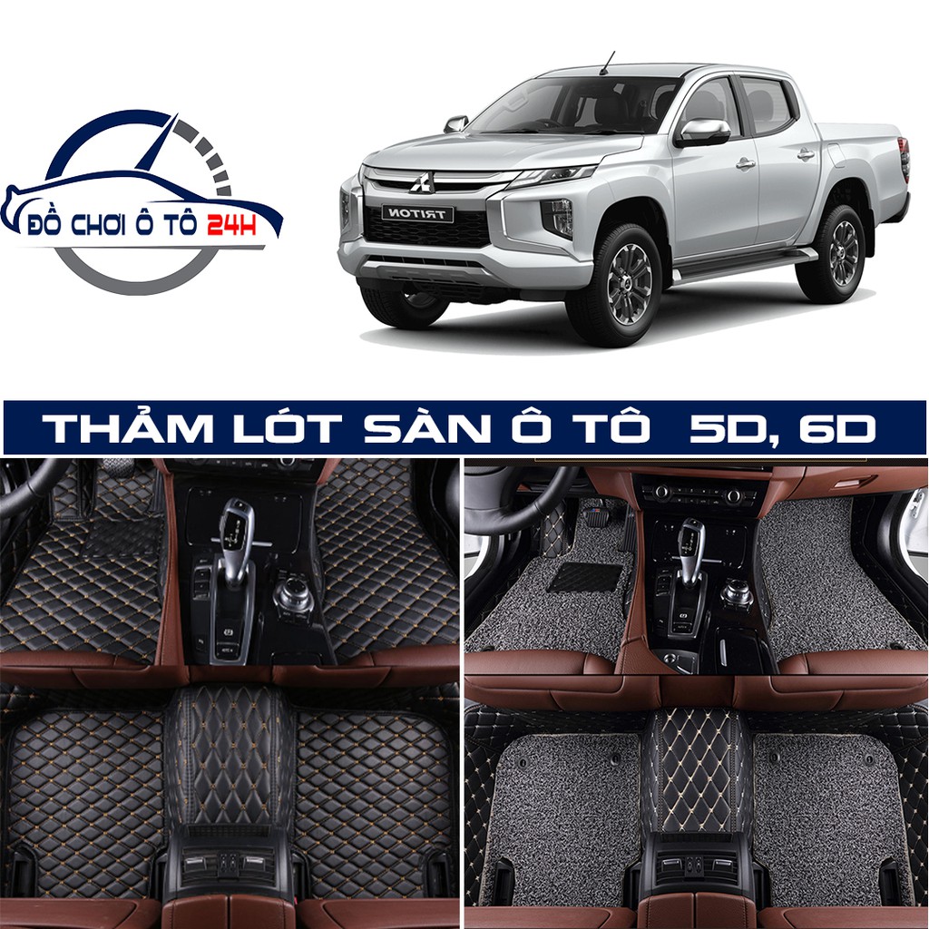 Thảm lót sàn ô tô 5D 6D Mitsubishi Triton 2016-2021 bảo vệ sàn xe, không mùi, không thấm nước