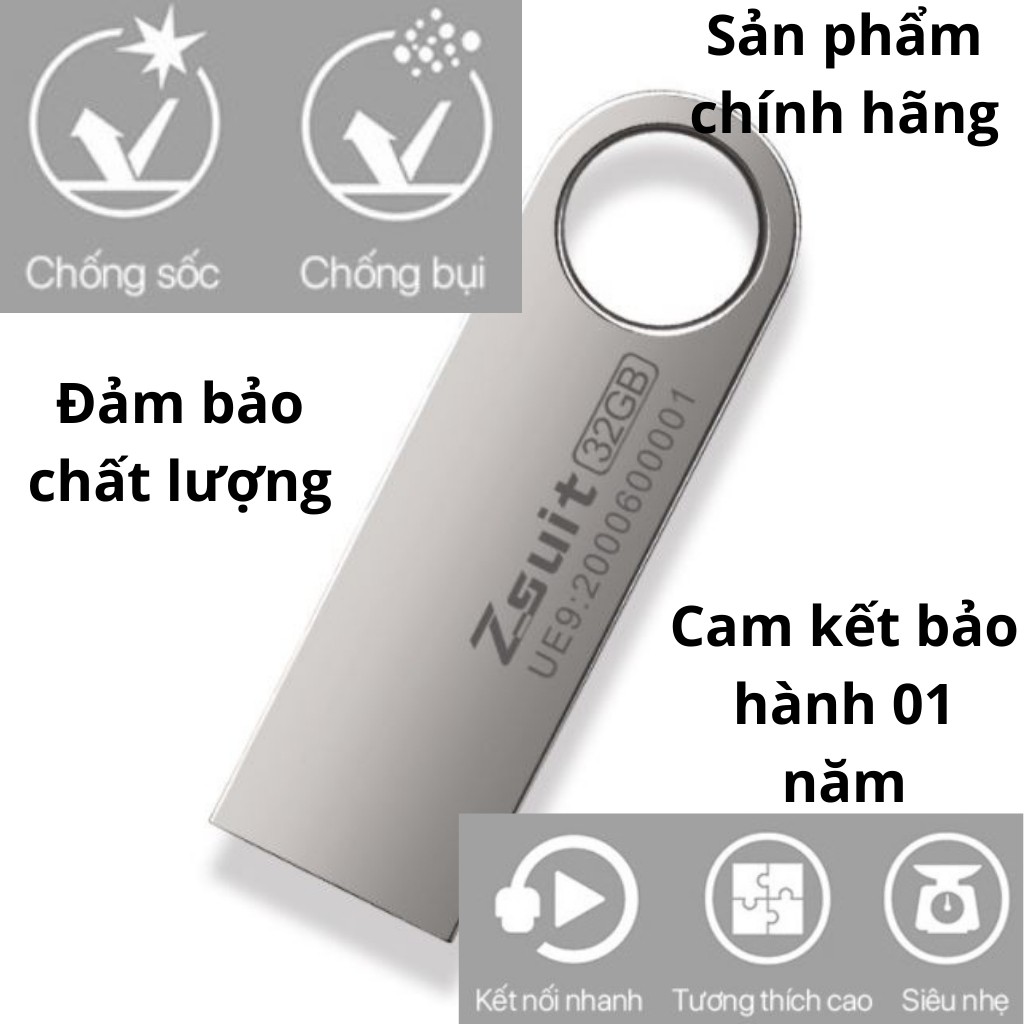 [HÀNG CHÍNH HÀNG BẢO HÀNH 01 NĂM] USB E9 - USB ZSUIT Flash Driver 16Gb/32Gb Chất Liệu Kim Loại Nhẹ Kết Nối Nhanh