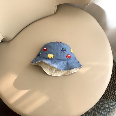 Nón Vành Tròn Bằng Vải Cotton Thời Trang Dễ Thương Cho Bé