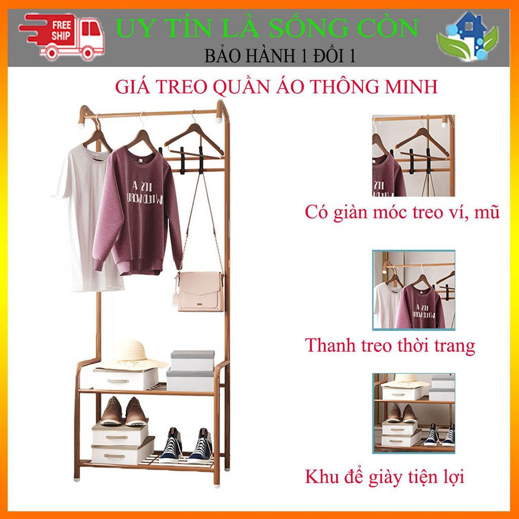 [ Ở ĐÂU RẺ HƠN QUAY LẠI SHOP HOÀN TIỀN ] Kệ Treo Quần Áo Chữ L 2 Tầng Sang Trọng Hàng Mới Về