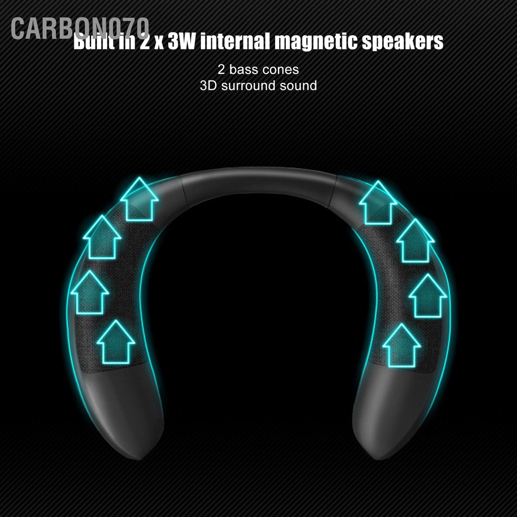 Carbon070 Loa đeo cổ Đa chức năng Rảnh tay Cuộc gọi rõ ràng Âm thanh nổi Bluetooth được không dây