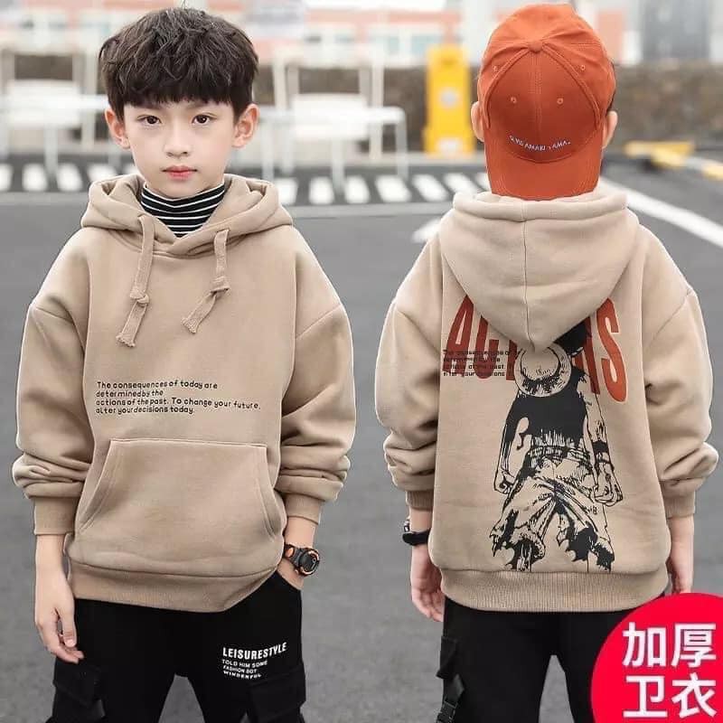 Áo nỉ HOODIE bé trai lót nhung