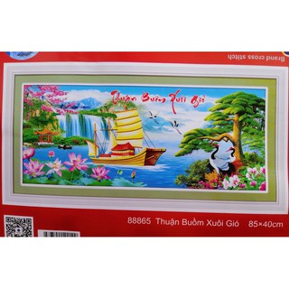 Tranh thêu chữ thập Thuận buồm xuôi gió (chưa thêu) 88865