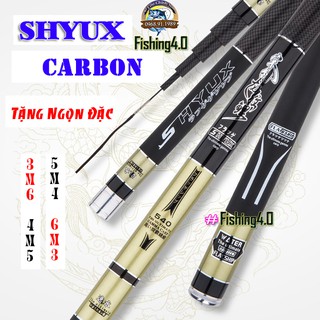 Cần câu tay 5h shyux - tặng kèm ngọn đặc - 3m6 - 4m5 - 5m4 - 6m3