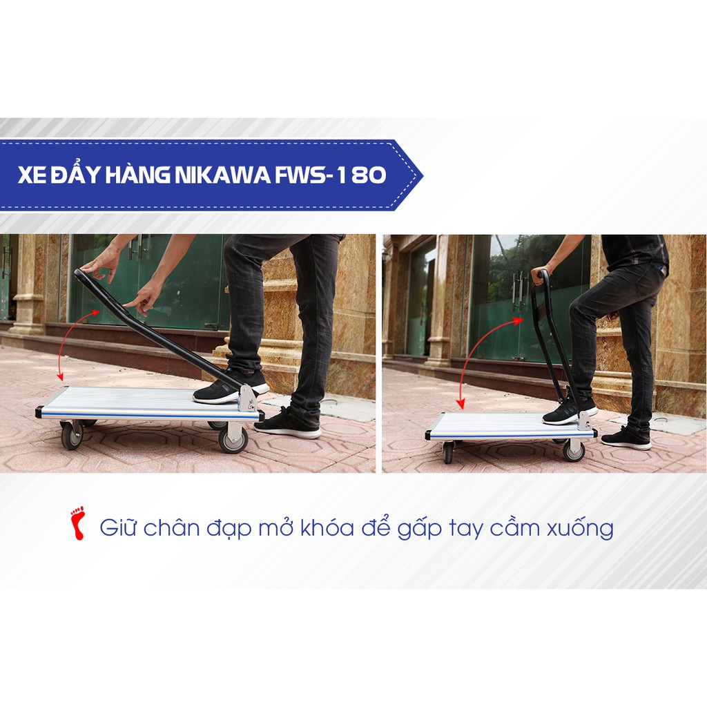 Xe đẩy hàng nhôm Nikawa FWS-180