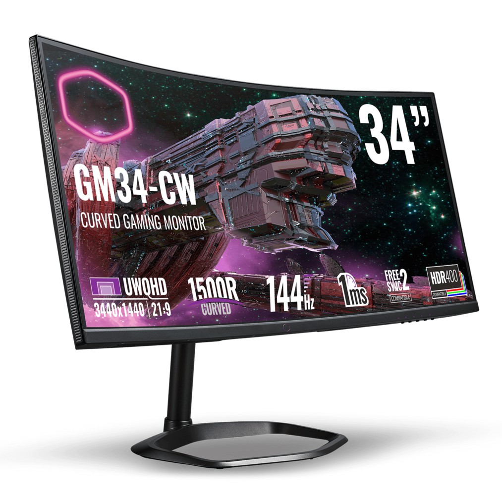 Màn hình Cong Cooler Master CMIGM34CW 34&quot; 2K 144Hz Gsync Compatible Hàng Chính Hãng