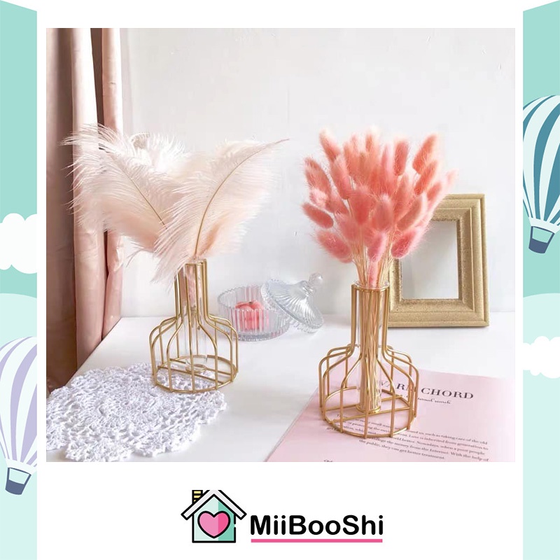 Bình lọ hoa decor trang trí phòng khách bằng sắt phong cách Châu Âu sang trọng MiibooShi S1005