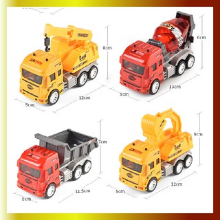 Xe đồ chơi công trình, cần cẩu, cứu hỏa, xe ô tô quán tính chạy đà cho bé