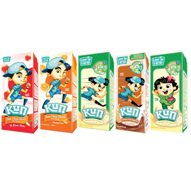  [Date 1.2020]_ĐỦ VỊ Thùng 48 hộp sữa Kun 180ml 