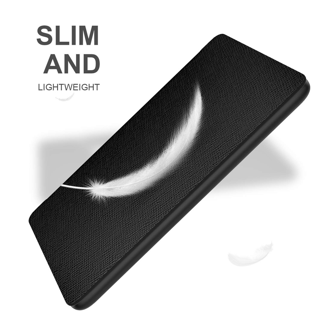 Bao Da Máy Đọc Sách PU Từ Tính Siêu Nhẹ Màu Trơn Cho Amazon Kindle Paperwhite 11 / 10 / 7 / 6 / 5th