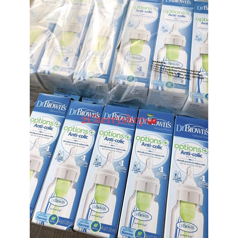Bình sữa Dr brown’s 120ml Option Plus➕ (Mẫu mới)