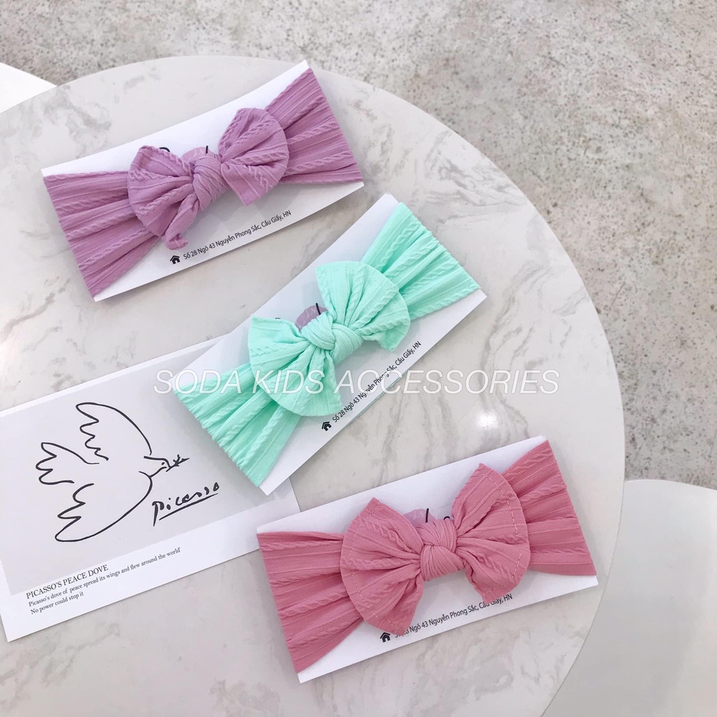 Băng đô nơ gân cho bé gái (Ảnh thật)