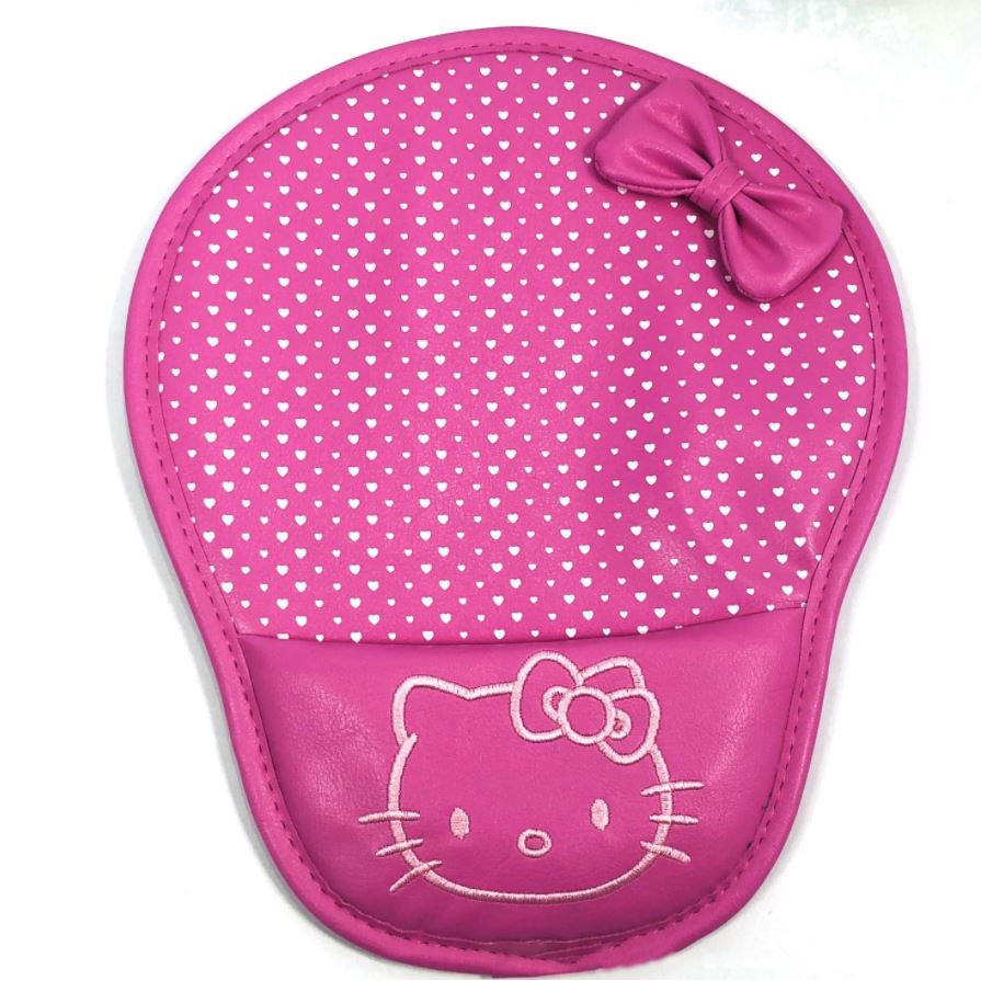Tấm lót chuột và bàn phím XIAODUOJIAJU chất liệu da in hình mèo Kitty chống trượt tiện dụng cho văn phòng