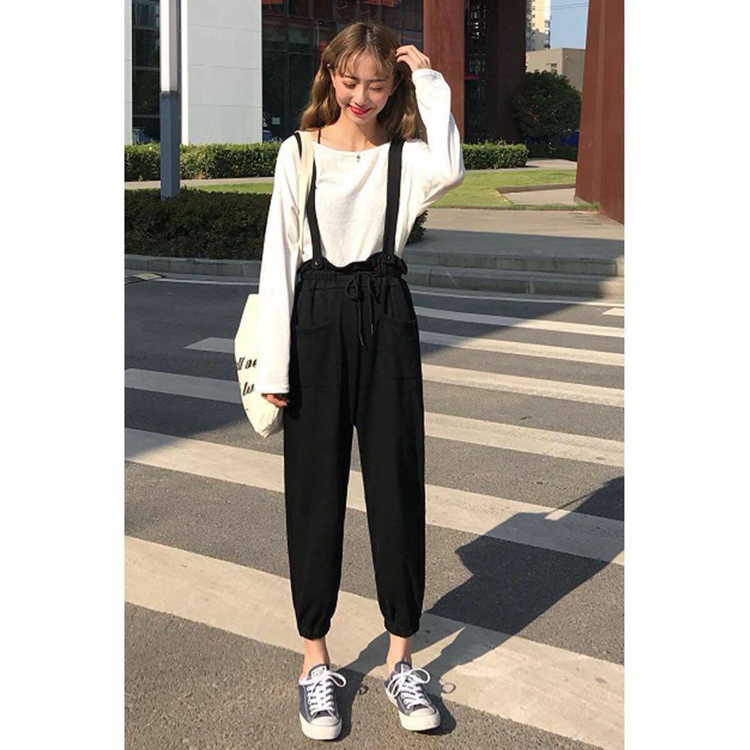 Quần Yếm Dáng Rộng Phong Cách Hàn Quốc Thời Trang Mùa Thu Cho Nữ | BigBuy360 - bigbuy360.vn