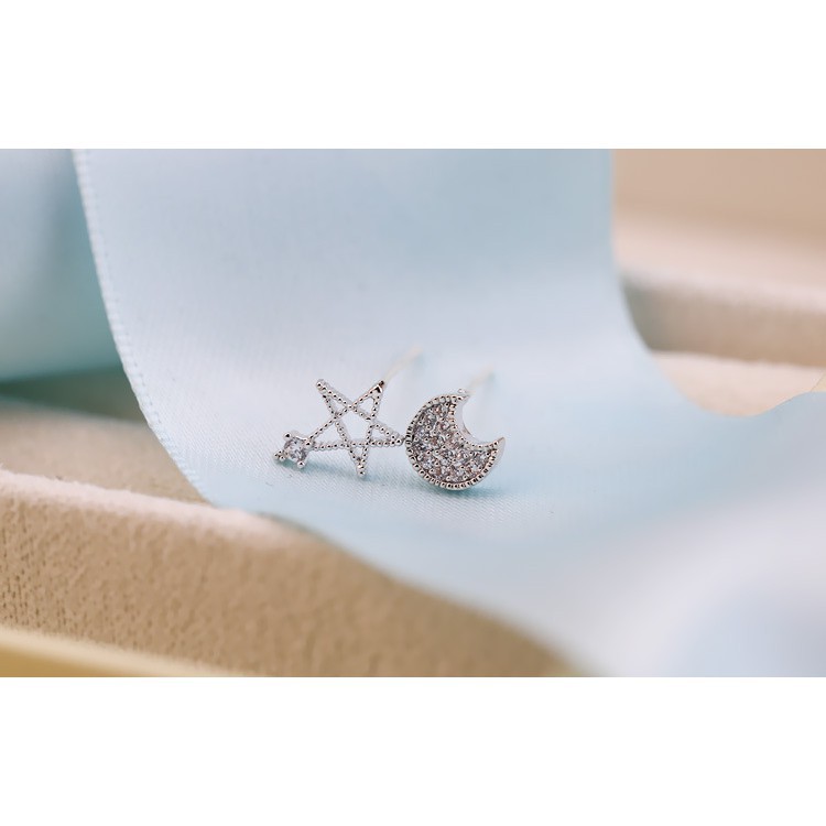 Bông tai trăng sao - bạc 925