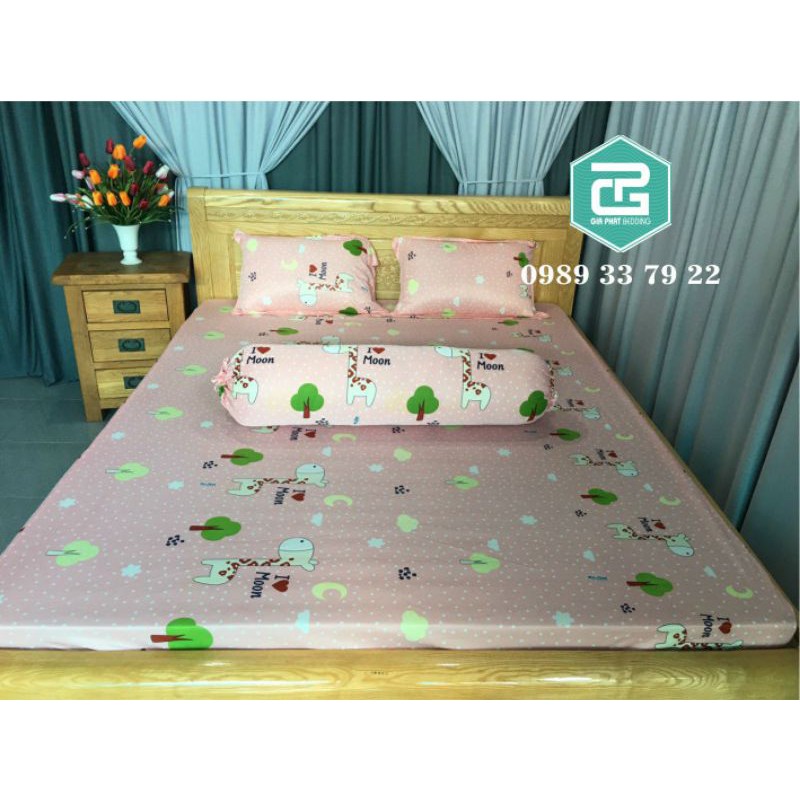 Bộ ga giường Thun Lạnh Hàn Quốc 3D 4 món ( 1 ga bọc + 2 vỏ gối nằm + 1 vỏ gối ôm ) | BigBuy360 - bigbuy360.vn