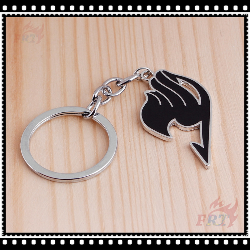 1 Móc khóa kim loại hình logo Anime Fairy Tail