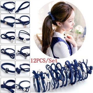 12 dây buộc tóc đuôi ngựa mềm