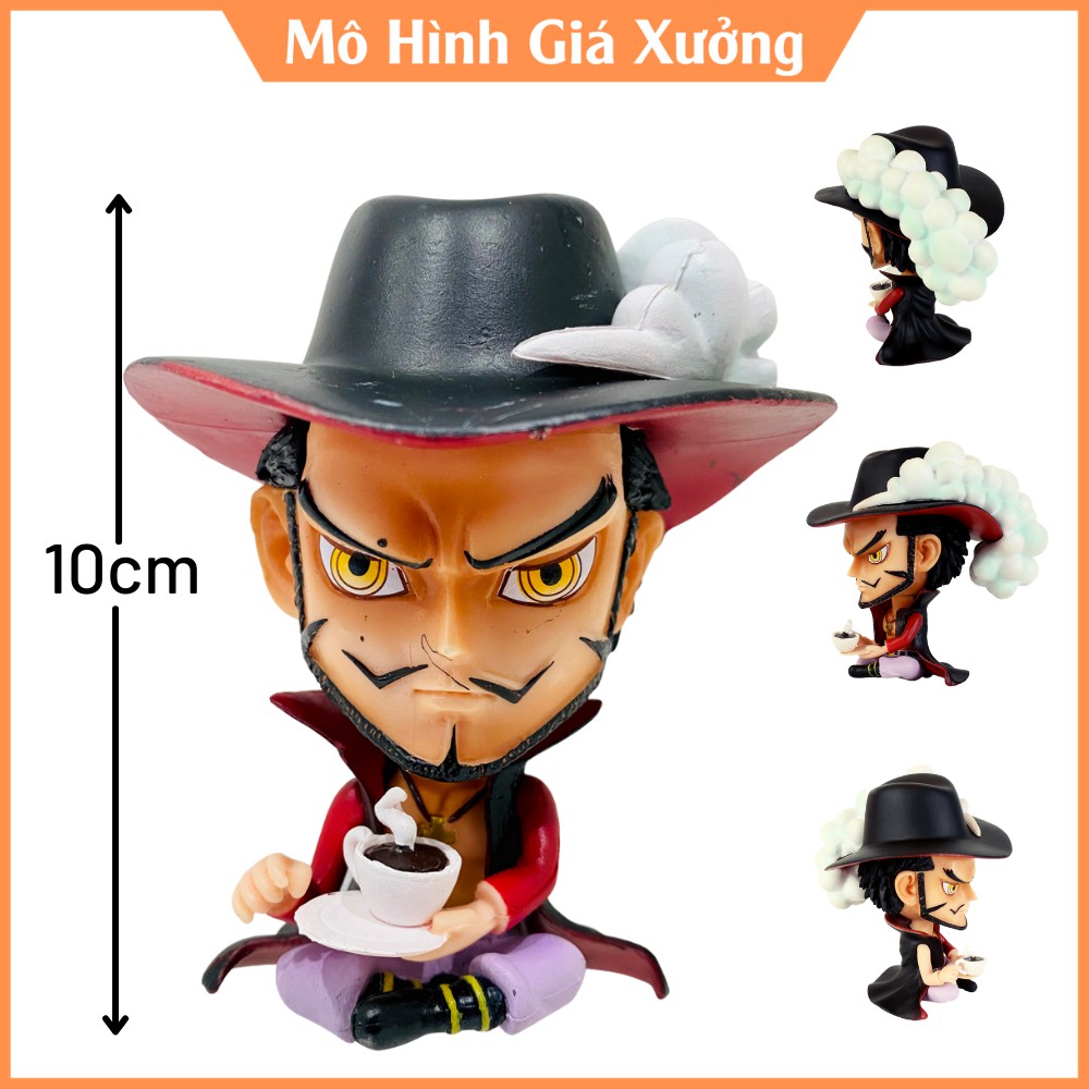 Mô hình Thất Vũ Hải Dracule Mihawk ( Mắt Diều Hâu) Chibi One Piece  Cao 10cm - Tượng Figure Vua Hải Tặc